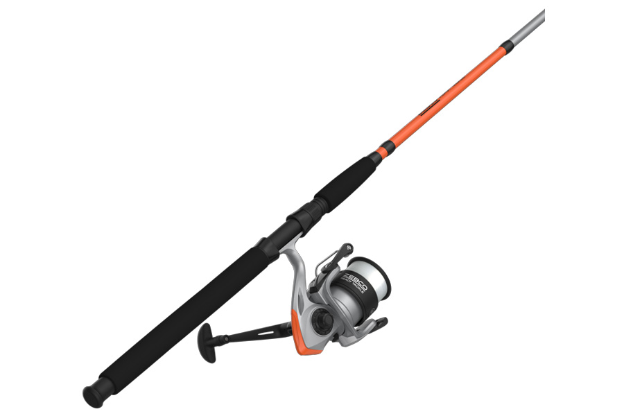 ZEBCO Ready Tackle Catfish 60SZ 8 Foot 2 Piece Medium Heavy Spinning Combo with Eagle Claw Tackle